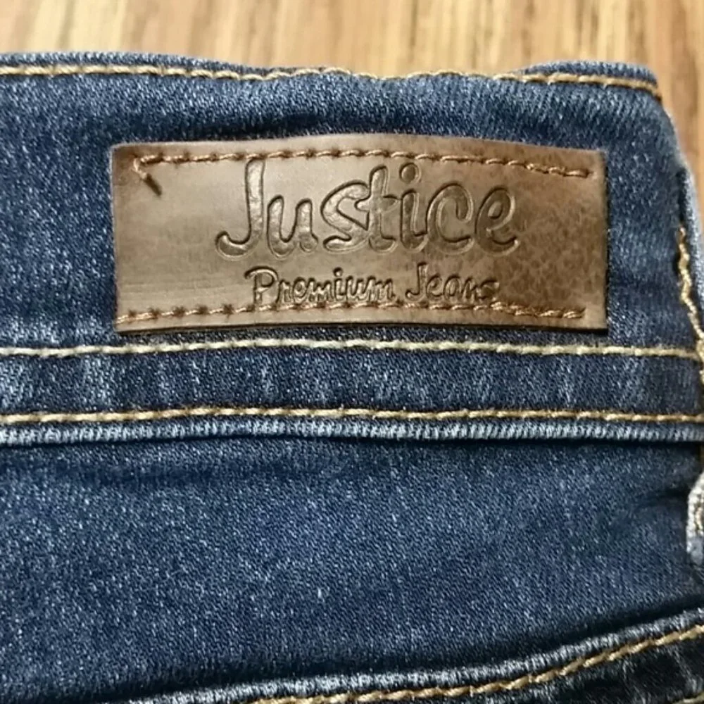 Justice Premium Skinny Medium Wash Simply Low Jegging Jeans EUC sz 16R